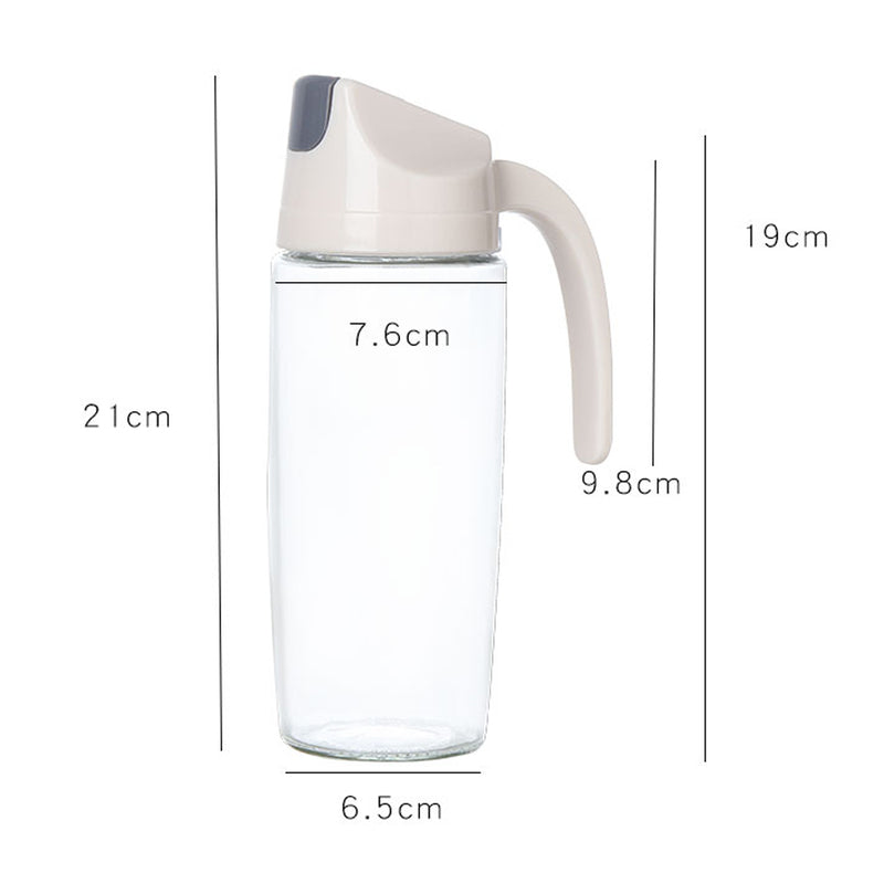 idrop [ 600ml ] Leakproof Oil & Seasoning Sauce Glass Jar Jug Dispenser