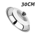 idrop [ 30CM / 32CM ] Stainless Steel Cooking Wok Pot Lid Cover Non Magnetic with Tempered Glass Window / Penutup Periuk Kuali Memasak / 30&32公分不锈钢无磁可视盖(盛利/顺友) (组合盖)