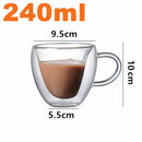 idrop [ 240ml ] Love Heart Inner Shape Glass Cup Double Insulated Layer / Gelas Minuman 2 Lapis Bentuk Hati / 240ML大号心形双层玻璃杯