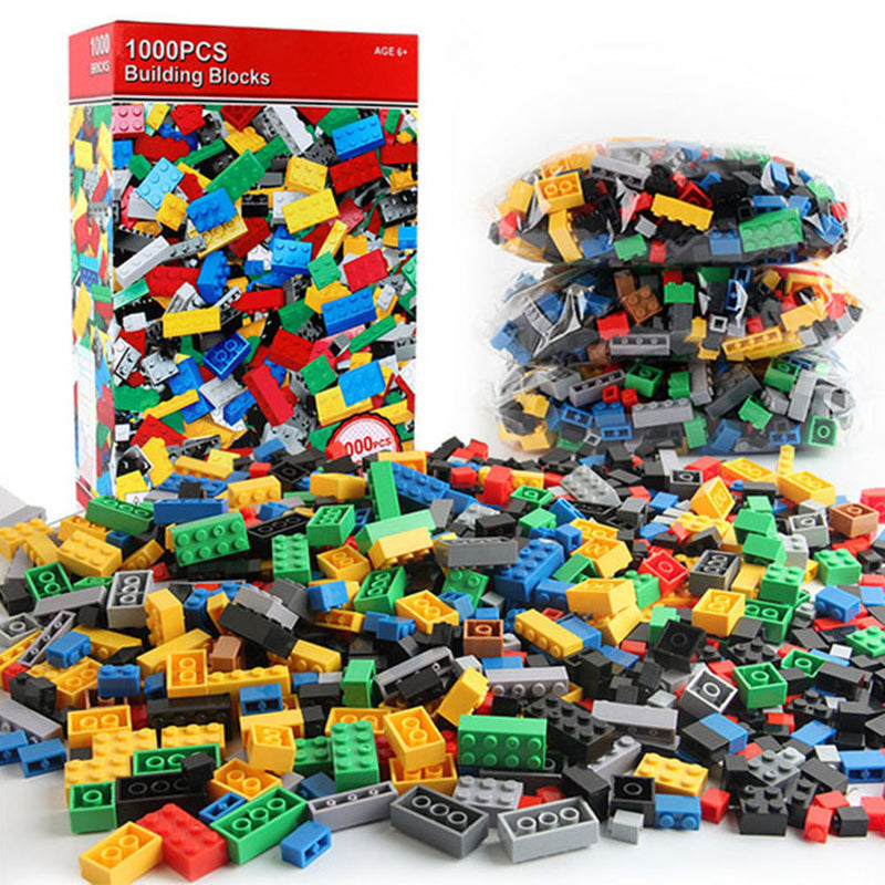 idrop 1000pcs DIY Building Blocks Colorful Fun Assembling Toy Bricks for Children