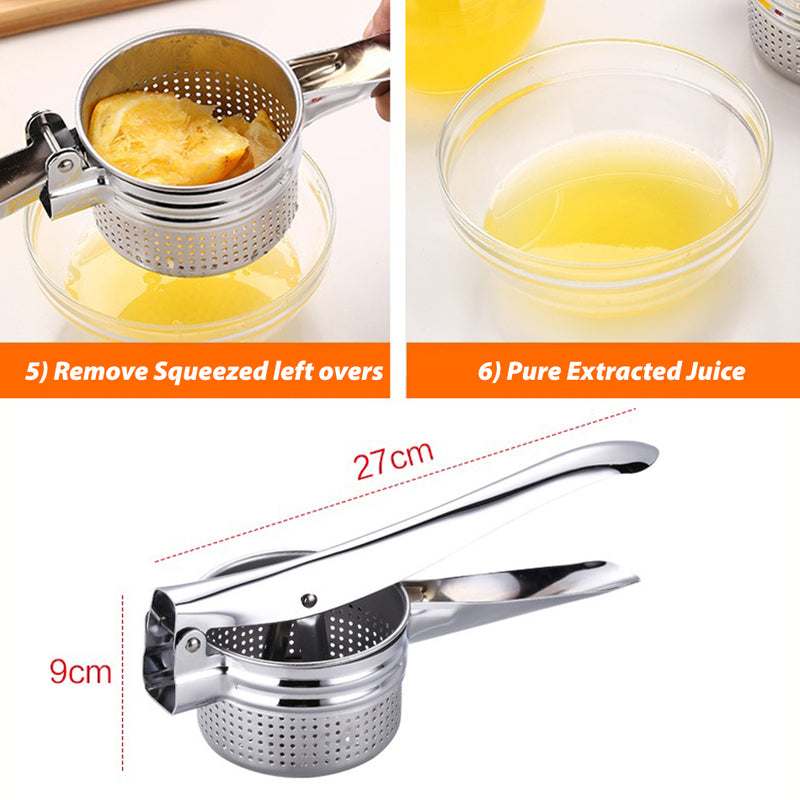 idrop Handheld Stainless Steel Fruit & Vegetable press Juicer / Pemerah Air Jus Buah & Sayur / 盒装手动榨汁器