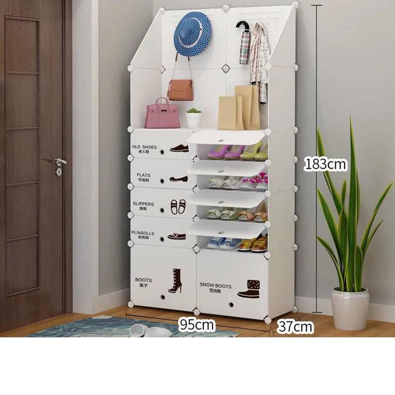 idrop Self Assemble Multi Storage Shoe Compartment Cabinet