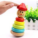 idrop MUSHROOM HEAD - Baby Toddler Wooden Stacking Tumbler Toy