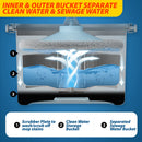 idrop Sewage Separation Round Mop / Mop Lantai Rumah / 污水分离托把加32CM加高水桶(2片布)