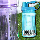 idrop [ 1000ml ] Sports Drinking Water Bottle with Drink Straw / Botol Air Minuman / 塑料水壶