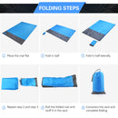 idrop [ 200 x 210CM ] Outdoor Waterproof Beach Blanket Portable Picnic Groundsheet / Alas Duduk Berkhelah Pantai Kalis Air / 单边灰款户外多功能便携口袋垫200*210CM(包含1个垫+4根地钉+束口袋+登山扣+OPP袋)