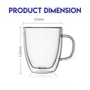 idrop 350ml Double Layer Heat-Resistant Mug Glass Coffee Tea
