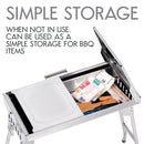 idrop Foldable BBQ Standing Grill - Wing Feature Medium Size Barbecue