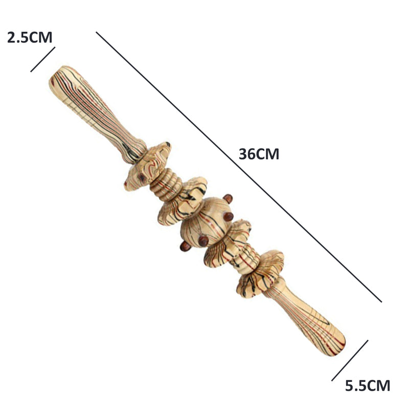 idrop Wooden Body Massager Roller / Alat  Penggelek Pengurut Badan Kayu / 木制身体按摩滚轮