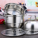 idrop 30CM 2 Layer Stainless Steel Cooker Steamer