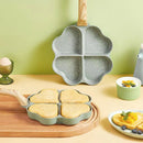 idrop Nonstick 4 Leaf Clover Shape Frying Pan Skillet [ 4 Slot ] / Pemanggang Tidak Lekat Bentuk Daun Clover / 麦饭石爱心四孔煎蛋锅平底不粘蛋饺锅早餐鸡蛋汉堡煎锅厨用品小锅