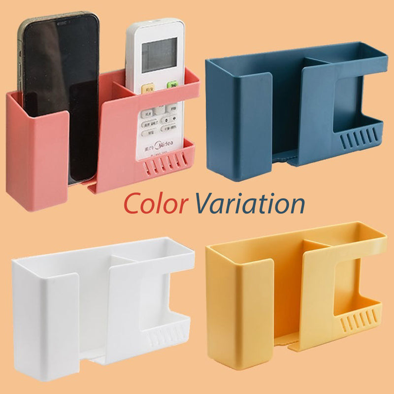 idrop Wall Mounted Multipurpose Plastic Remote Control Storage Rack / Rak Penyimpanan Barang / (双面胶)塑料遥控器多用收纳架17*9*3.8CM