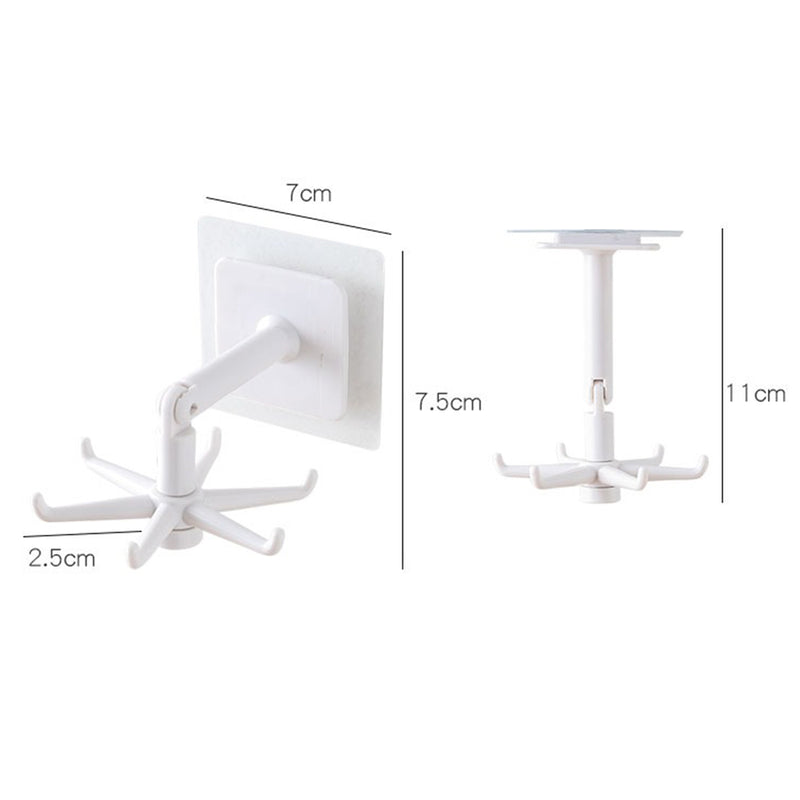 idrop Household Kitchen Multifunction Rotating Hook Storage [ 6 Hook ]