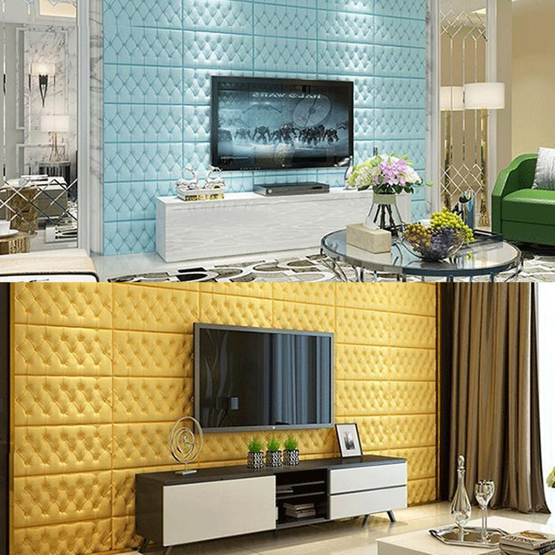 idrop 3D PE Soft Sponge Wall Cushion Self Adhesive Sticker [ 30CM x 60CM x 12MM ] [ 1pc ]