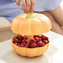 idrop [ 2 LAYER ] Pumpkin Shape Dried Fruit Snack & Candy Storage Bowl Tray Snack Plate / Bekas Simpan Makanan & Gula-Gula / 塑料南瓜双层果盘
