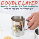 idrop [ 400ml ] Family Theme Drinking Cup SUS304 Stainless Steel [ 1PC ] / Cawan Minum Tema Keluarga Keluli Tahan Karat / 不锈钢大号马克杯400ML(内外304加贴花 )(无盖无盒)