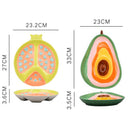 idrop Ceramic Fruit Design Food Plate [ Avocado / Pomegranate ] / Pinggan Makanan Rekaan Buah Seramik [ Delima / Avokado ] / 陶瓷水果设计食物盘[牛油果/石榴]