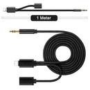 idrop iP 3.5mm Aux Audio Cable & Charging Cable  [ Apple Compatible Charging Port & Connector ]