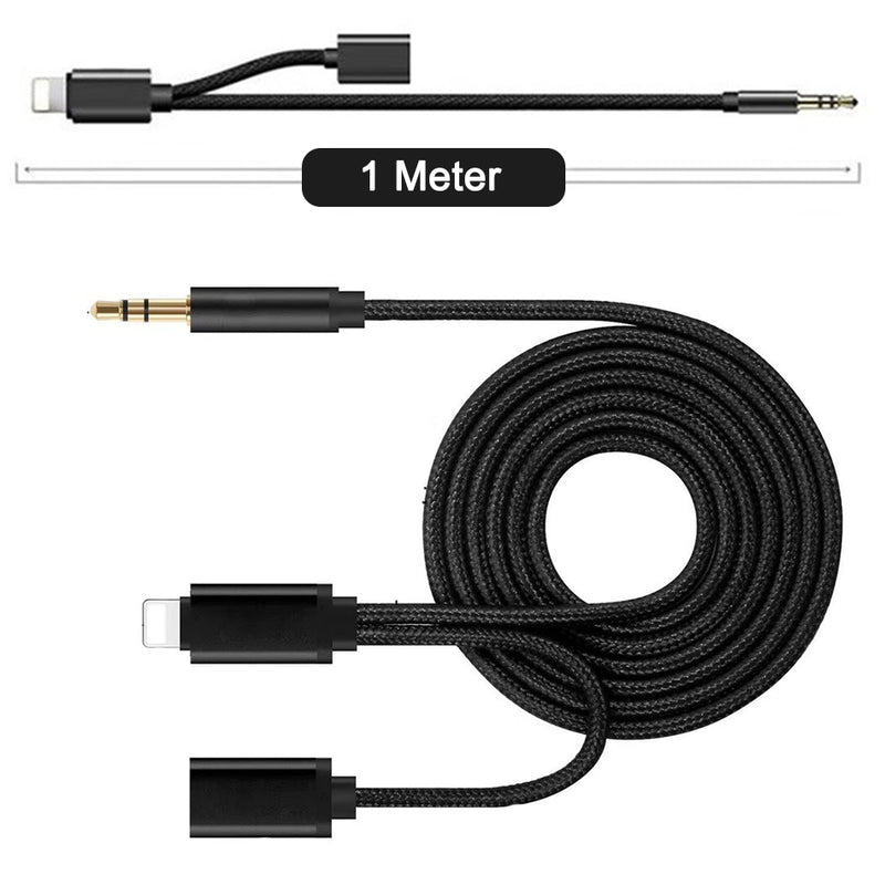 idrop iP 3.5mm Aux Audio Cable & Charging Cable  [ Apple Compatible Charging Port & Connector ]