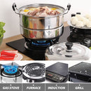 idrop 40CM Double Layer Stainless Steel Steam Pot Steamer Cooker / Periuk Masak & Stim Keluli tahan Karat / 40CM双层不锈钢蒸锅和炊具