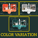 idrop Wall Mounted Cosmetic Storage Cabinet Drawers with Transparent Side Rotating Window