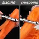 idrop SUS304 Stainless Steel Handheld Fruit Vegetable Slicer Peeler and Shredder / Alat Pengupas Penghiris Sayur dan Buah Keluli Tahan Karat / SUS304不锈钢手持式果蔬切片机削皮撕碎机