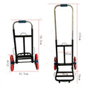 idrop HEAVY DUTY 6 Wheel Foldable Extendable Transport Delivery Trolley Cart Backup Wheels