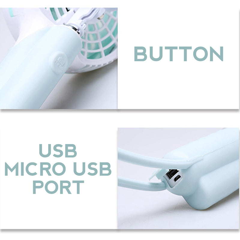 idrop 2 IN 1 Portable Mini USB Selfie Stick Fan