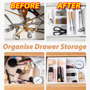 idrop [ 2 LAYER ] Drawer Storage Box Organizer with Multi Compartment / Kotak Penyimpanan Perkakas Dapur / 塑料2层匙叉筷篮 [ 24*31*6.5CM ]