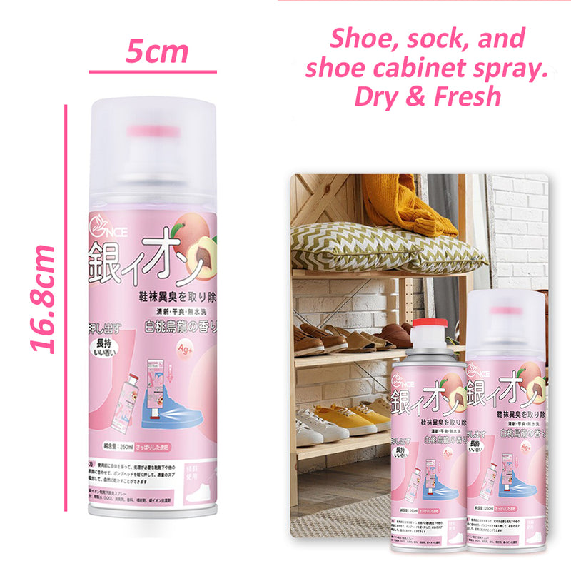 idrop [ 260ml ] Shoe Fragrant Anti Odor Deodorant Sterilization Antibacterial Spray / Pewangi Penyembur Kasut / 260ML鞋袜除臭喷剂(抑菌防臭)(沃好佳)