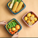 idrop Kitchen Lunch Box Storage + Drainer Wash Basket Food Container