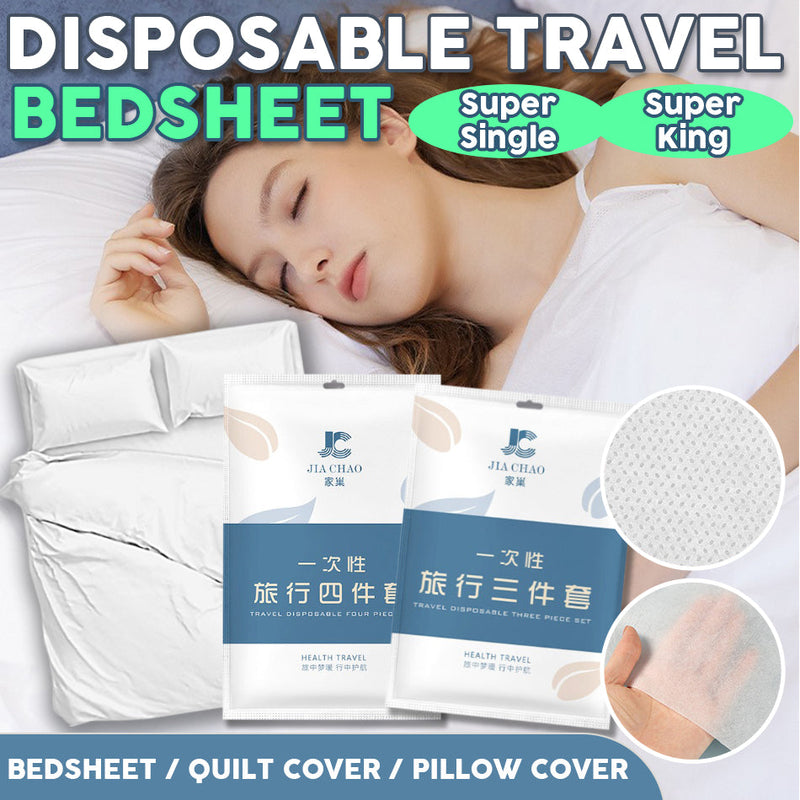 idrop SUPER BUNDLE Disposable Travel Bedsheet Set Bath Towel Face Towel & Paper Soap / Pakai Buang Set Alas Cadar Kati Tuala Mandi Tuala Muka & Kertas Sabun / 套装、一次性旅行床单套装、浴巾、面巾和纸香皂