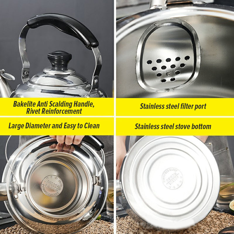 idrop [ 1.5L / 4L / 5L ] Golden Bell Kettle Pot Stainless Steel SUS304 / Cerek Air Keluli Tahan Karat / 不锈钢金钟壶(304)(丽昌)