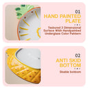 idrop Pineapple Ceramic Dish Plate / Pinggan Makan Bentuk Nenas / 陶瓷碟 9^陶瓷菠萝盘24*17*3.5CM