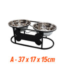 idrop Elevated Steel Double Feeder For Pet Cat & Dog / Tempat Makan Haiwan Peliharaan Kucing & Anjing Dua Dalam Satu / 高架钢制双喂食器，适用于宠物猫狗