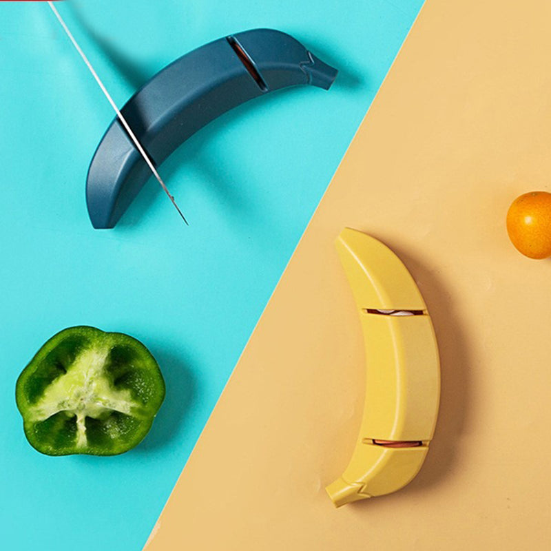 idrop 2 Stage Banana Shape Kitchen Knife Sharpener / Pengasah Pisau Bentuk Pisang / 香蕉磨刀器
