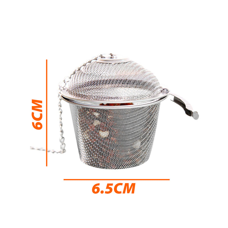 idrop [ 6.5CM ] Stainless Steel Tea Herb Mesh Netball Filter / Penapis Teh Herba / 网味球(桶型)(EASY FILTER)(铭威)