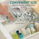 idrop [ 8 SLOT ] Table Desktop USB Data Cable & Accessory Storage Box / Kotak Penyimpanan Kabel USB & Aksesori / 塑料透明8格不带盖桌面数据线收纳盒(桌面数据线收纳神器)25*8.5*4.8CM