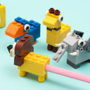 idrop Kid's Animal Building Block Sharpener [ 24pcs per set | Lion & Elephant / Giraffe & Toucan ]