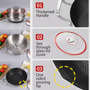 idrop [ 30CM ] 2 LAYER SUS316 Stainless Steel Nonstick Honeycomb Cooking Wok & Steamer / Periuk Kuali Memasak & Stim Dua Tingkat Keluli Tahan Karat Dan Tidak / 316不锈钢双面蜂窝双耳小资锅+蒸笼(汤蒸锅)30CM
