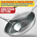 idrop [ 24CM - 30CM ] Inner Honeycomb Nonstick Single Handle Frying Pan with Glass Lid Cover / Periuk Masak Tidak Lekat dengan Penutup Kaca / 24CM - 30CM 内蜂窝不粘单柄煎锅带玻璃盖盖 [ 24CM / 26CM / 28CM / 30CM ]