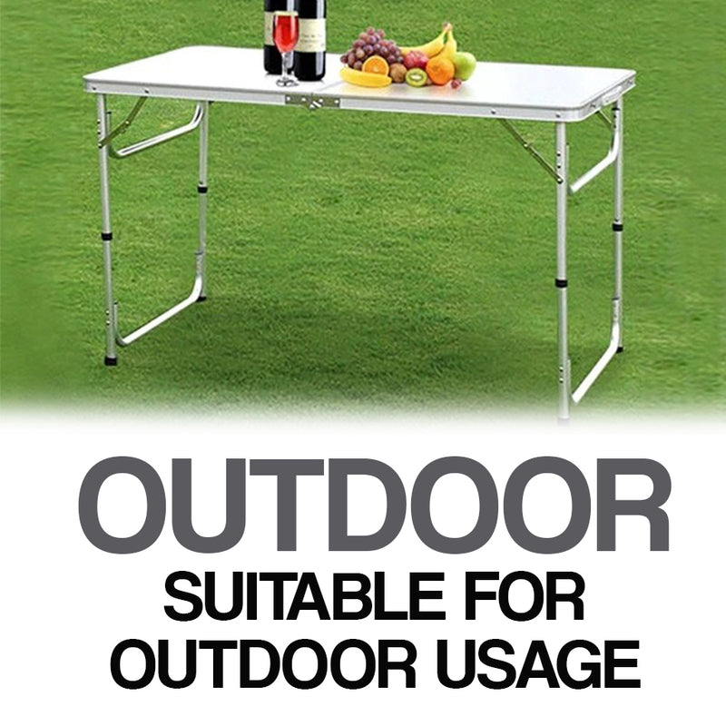 idrop Foldable Aluminium Table with 4 Stools Outdoor Set