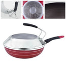 idrop DUSHITAITAI 34CM Cooking Frying Pan with Lid Cover and Handle