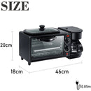 idrop [ 3 IN 1 ] Multifunction Electric Breakfast Maker Baking Oven Frying Tray Pan & Coffee Drip Kettle / Mesin Masak Sarapan Pelbagai Guna Ketuhar Periuk Pemanggang dan Pembancuh Kopi / 1250W早餐机3INI1