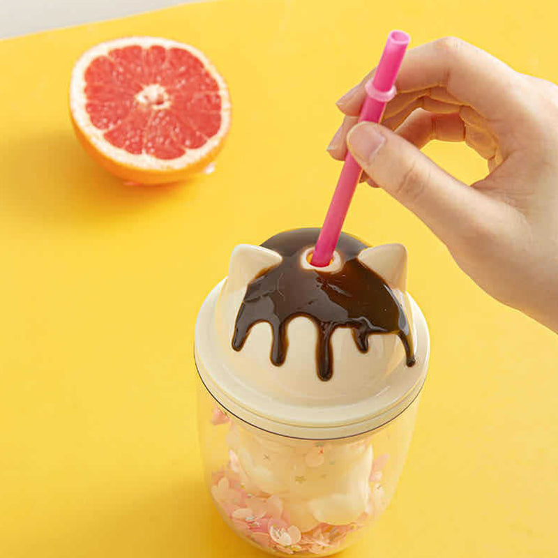 idrop [ 300ml ] Cat Paw Double Layer Drinking Cup / Cawan Minuman Bentuk Kucing / 卡通杯