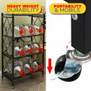 idrop 4 LAYER / 5 LAYER Foldable Portable Space Saving Kitchen Storage Shelf Rack