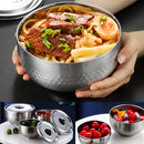 idrop [ 560ml ] 14CM Stainless Steel Heat Insulation Seal Lid Food Bowl / Mangkuk Makanan Penutup Penebat Panas Tahan Karat / 304全钢密封不锈钢钻石碗双层隔热碗带密封盖)