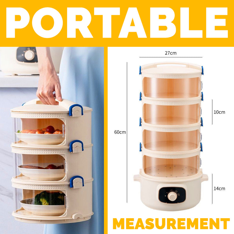 idrop [ 4 LAYER ] Multilayer Stackable Electric Insulated Heating Food Meal Storage