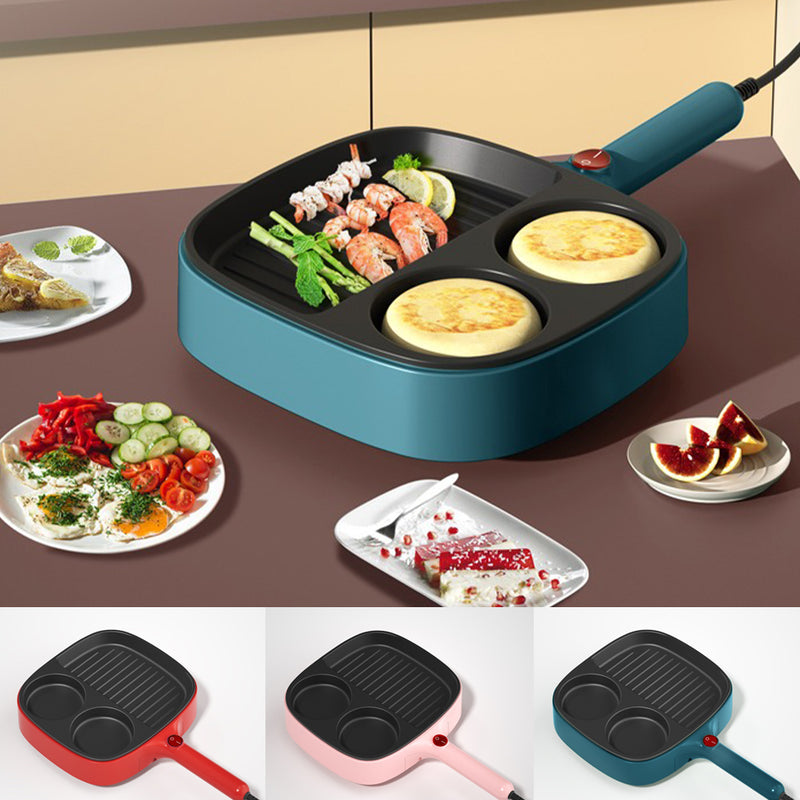 idrop [ 3 IN 1 ] 900W Multifunctional Breakfast Electric Cooking Egg Omelette Steak Pan / Kuali Goreng Elektrik / 鸡蛋牛排电煎锅迷你多功能早餐机