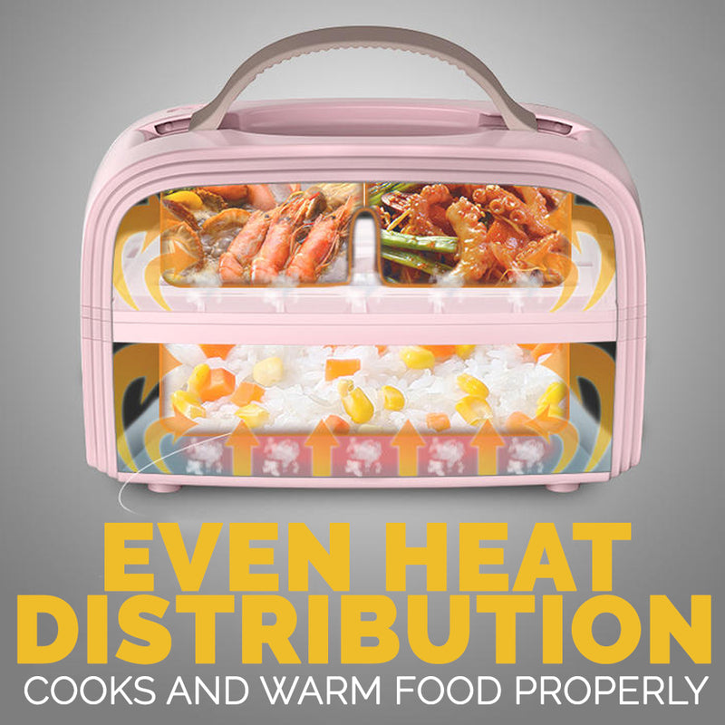 idrop 1L Electric Self Heating Insulation Cooker Lunch Box [ 300W / 220V ]
